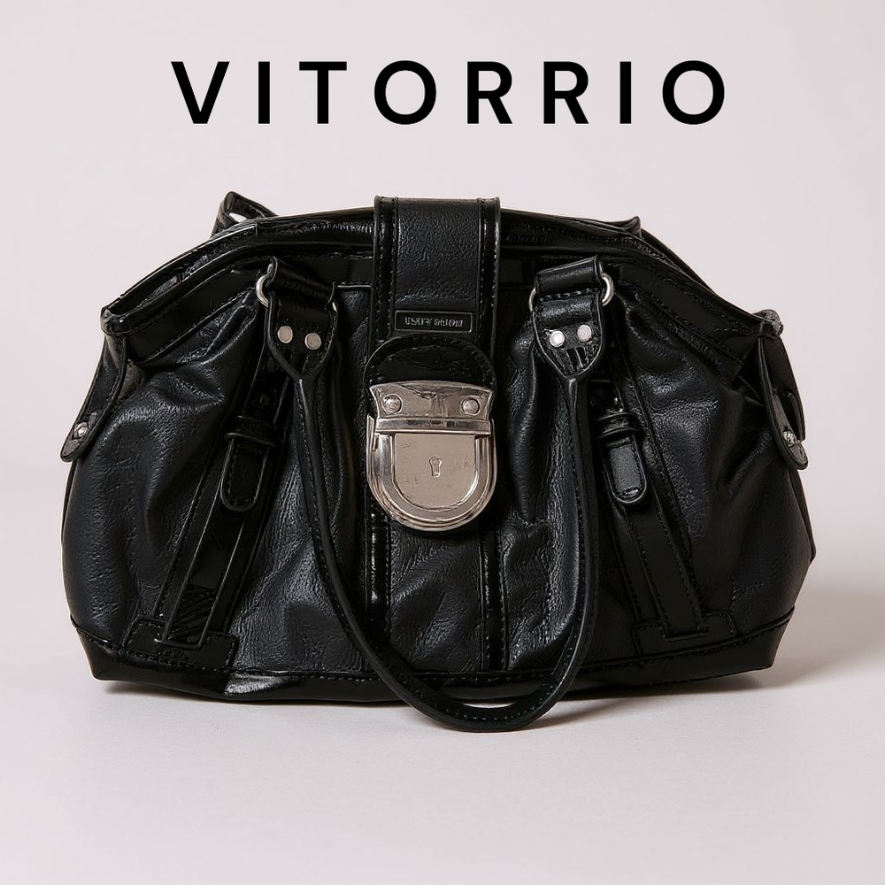 PRE-OWNED VITTORIO BLACK BAG GOOD CONDITION